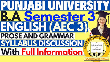 Prose and Grammar | English AEC Semester 3 | AEC English Syllabus Sem 3 | English BA Sem 3 | PUP