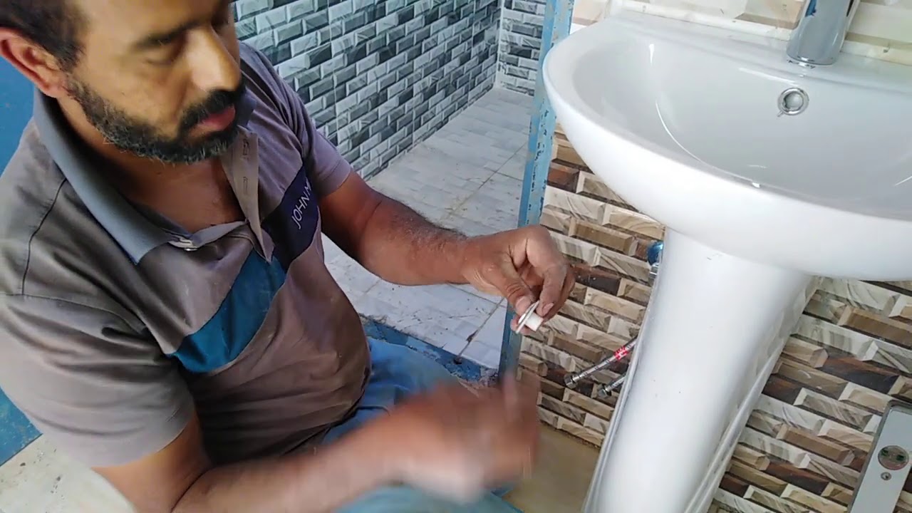 شوف وتعلم مع الشرح تركيب مغسله بركبه فديو رقم ١٩