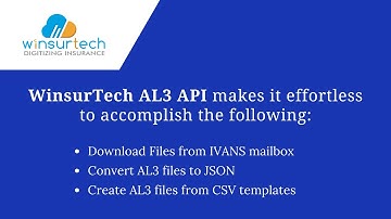 AL3 REST API for AMS, Agencies & Carrier Companies - WinsurTech