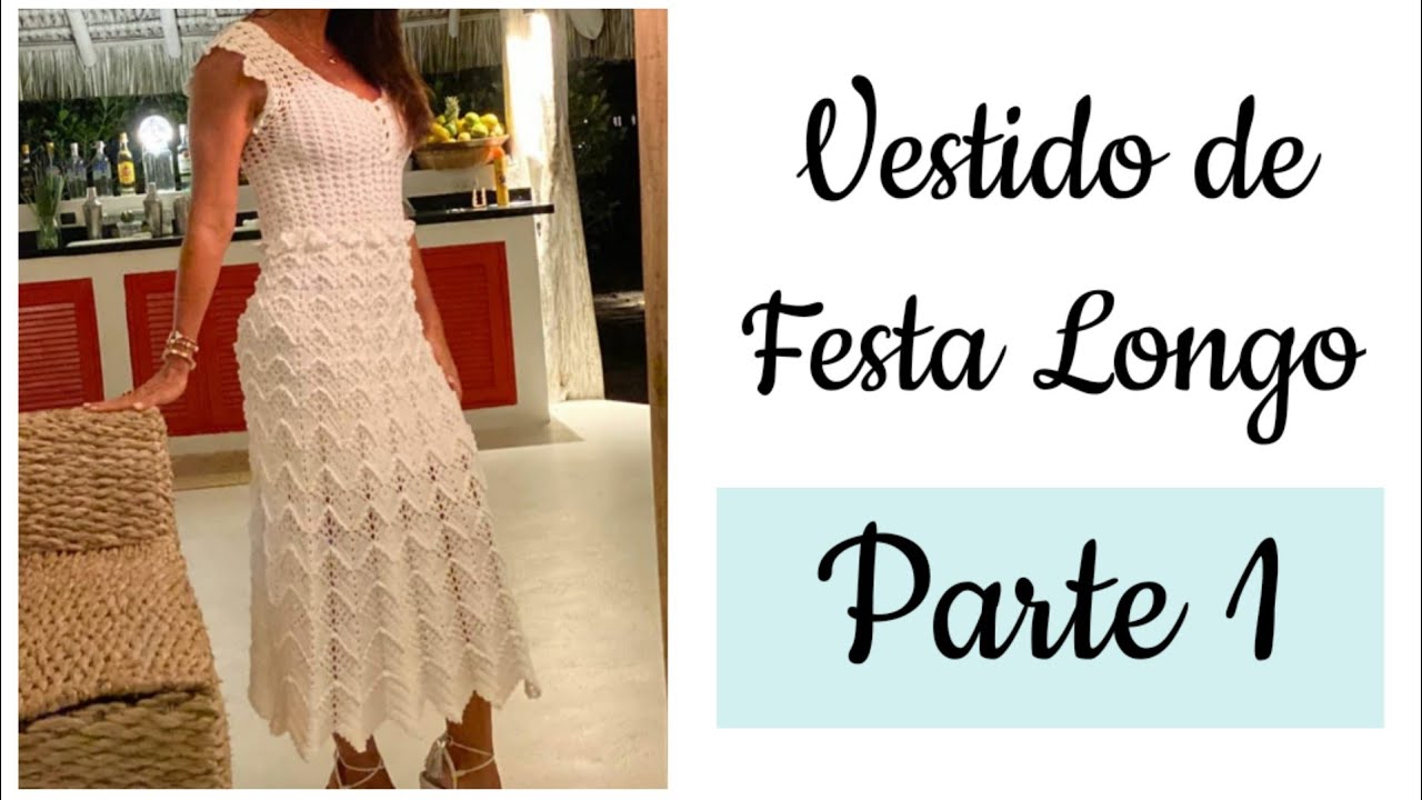 vestido de crochê longo para festa