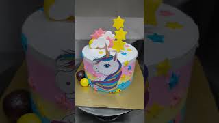 How is the unicorn cake made Please tell me in the comments and subscribe #unicorncake#cake #shorts