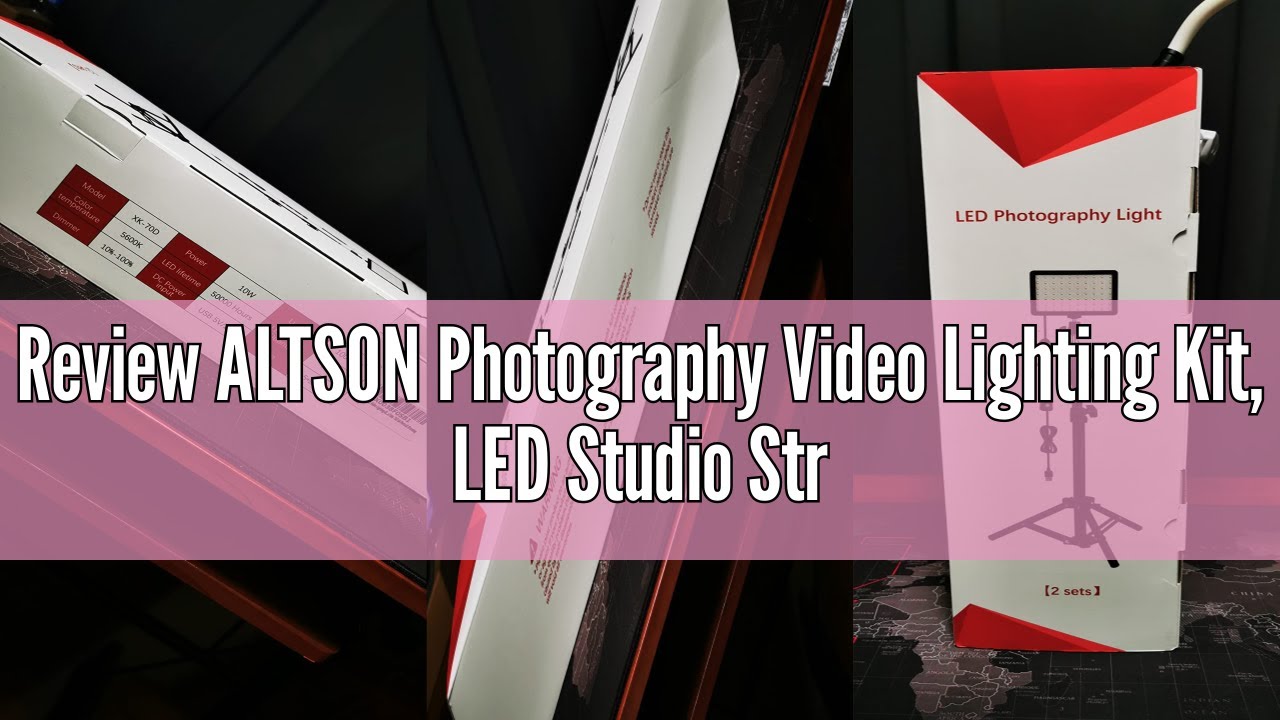 Review ALTSON Photography Video Lighting Kit, LED Studio Streaming Light W/70 Beads & Color Filter f