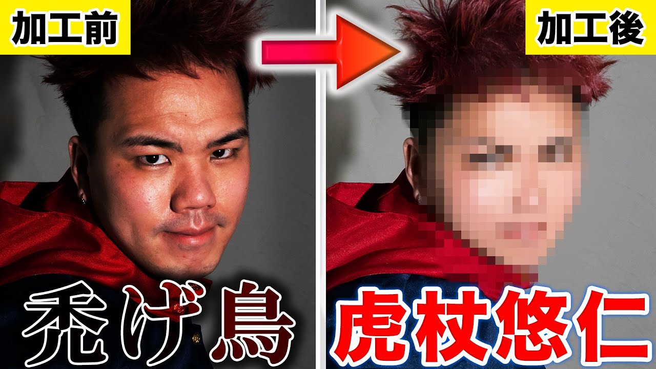 【フォトショ職人】ハゲ鳥が1時間で虎杖悠仁になる禁断の方法、あるじゃんwwwww【呪術廻戦】