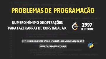 Minimum Number of Operations to Make Array XOR Equal to K :: LeetCode 2997 :: Python