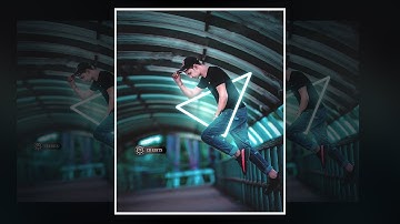 Triangle Effect Neon photo light effect Photoshop Tutorial