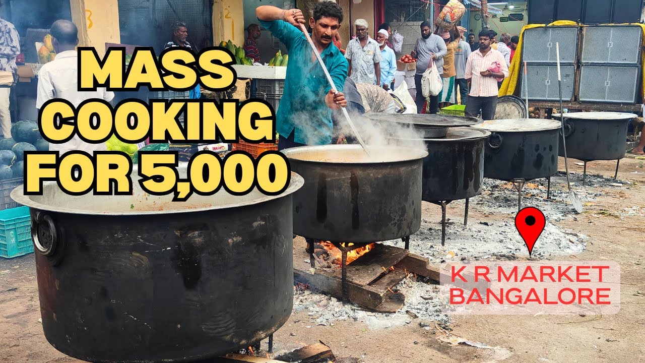 Массовое приготовление пищи для 5000 человек | 500 кг риса | Фермерская фабрика продуктов питания