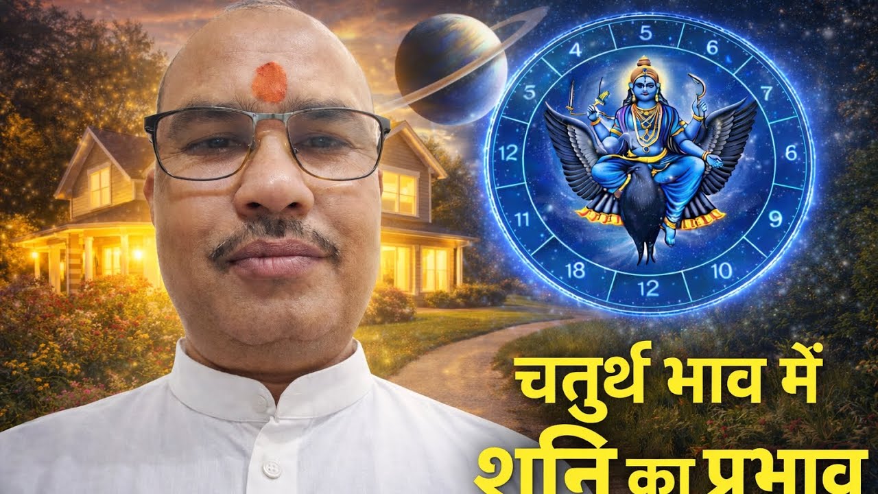 कुंडली के चतुर्थ भाव में शनि का प्रभाव | Shani in 4th House Effects | Home, Mother & Mental Peace 🌼