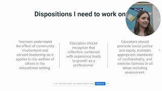 Topic 4 Video -  Dispositions -  Hopkins