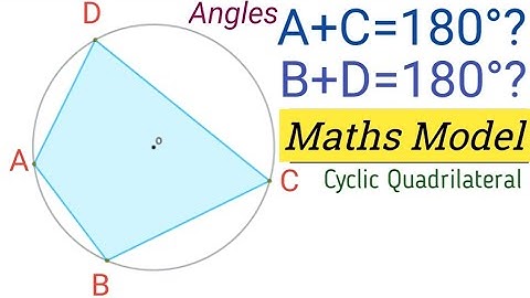maths model | opposite angles of a cyclic quadrilateral is 180