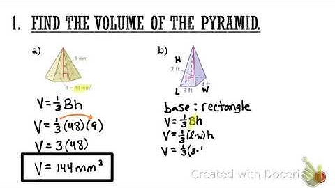 10.5 Volume of Pyramids