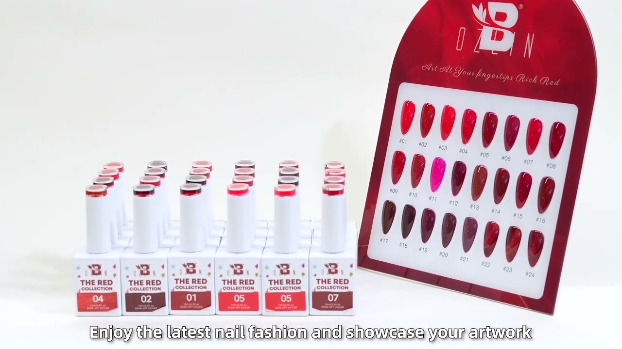 24 Colors Red Collection Gel Polish Set 