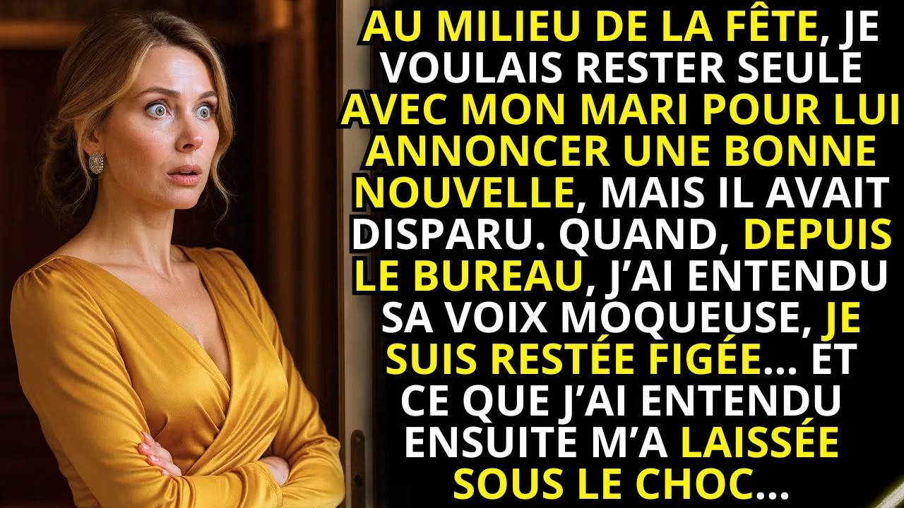 « Elle ne sert même pas à tomber enceinte. » Cette phrase, je l'ai entendue derrière la porte de mon propre bureau, le soir de nos dix ans de mariage. La maison était pleine d'invités, les bougies...