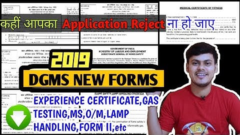 New DGMS FORMS 2019-second class manager