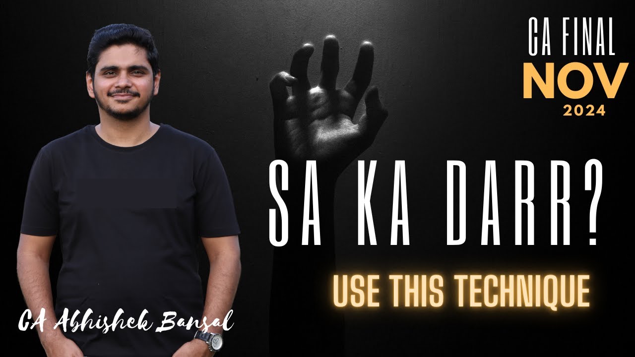 CA FINAL | AUDIT | SA KA DARRRRR??? | ABHISHEK BANSAL | NOV 2024 # ...