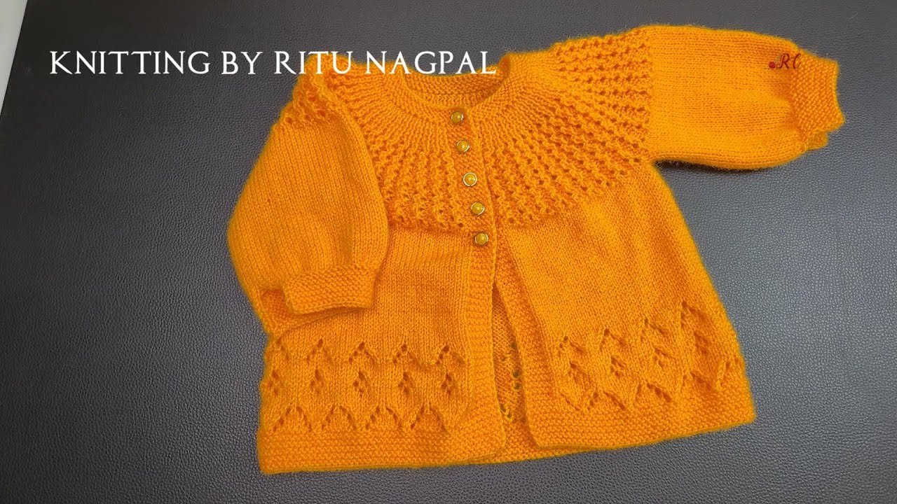 Knitting Cute Baby sweater Top Down | Super Adorable | Baby Cardigan Sweater Pattern | bunai | ritu