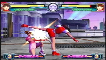 The King of Fighters Maximum Impact Athena Asamiya Practice Mode Clip