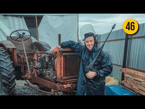 Отмыли старинный трактор МТЗ-2 1958 года | Дали имя старичку | Опять проблемы