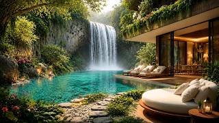 Luxury Eco Resort Waterfall | Calming Birdsong for Deep Sleep and Stress Relief