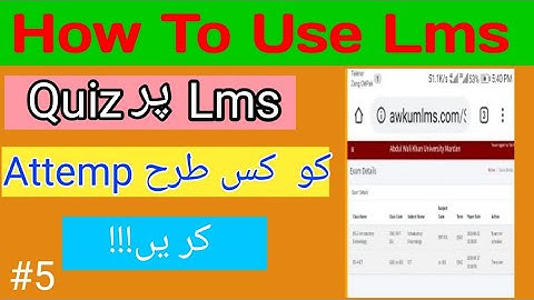 How to Attempt Quiz on Lms|Quiz creation in lms