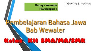 Pembelajaran Bahasa Jawa Tentang Wewaler (Pitutur Luhur)