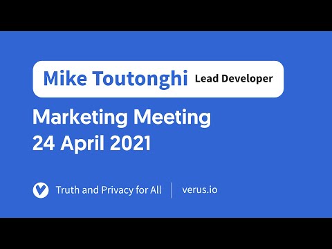 Verus DeFi / Testnet update and AMA with lead developer Mike Toutonghi