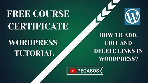 HOW TO ADD EDIT AND DELETE LINKS IN WORDPRESS ONLINE TUTORIAL FOR BEGINNERS IN 2MINS