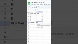 Google Sheets MEDIAN Function Tamil 🧠 | Easy Explanation! #Shorts
