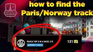 Asphalt 9 how to find the Paris/Norway track to complete LP tasks