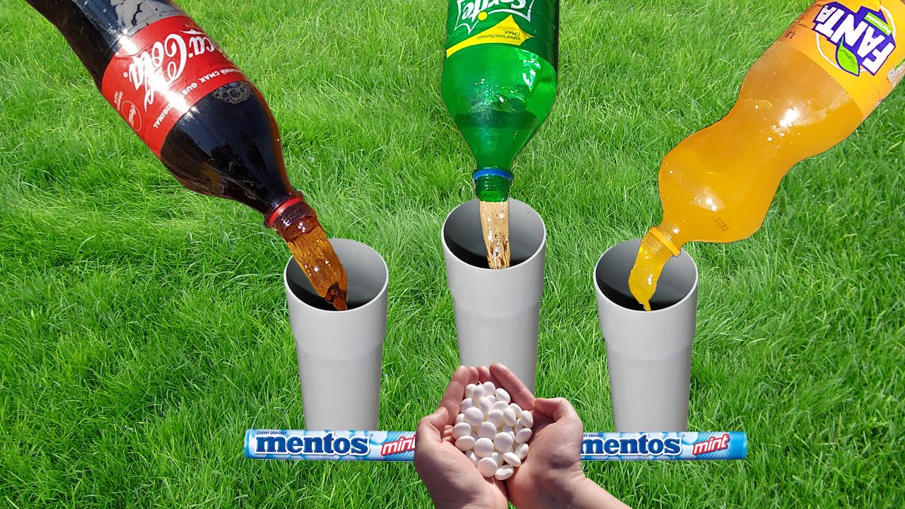 Experiment: Coca Cola, Fanta, Sprite vs Mentos Underground | PowerTestShow