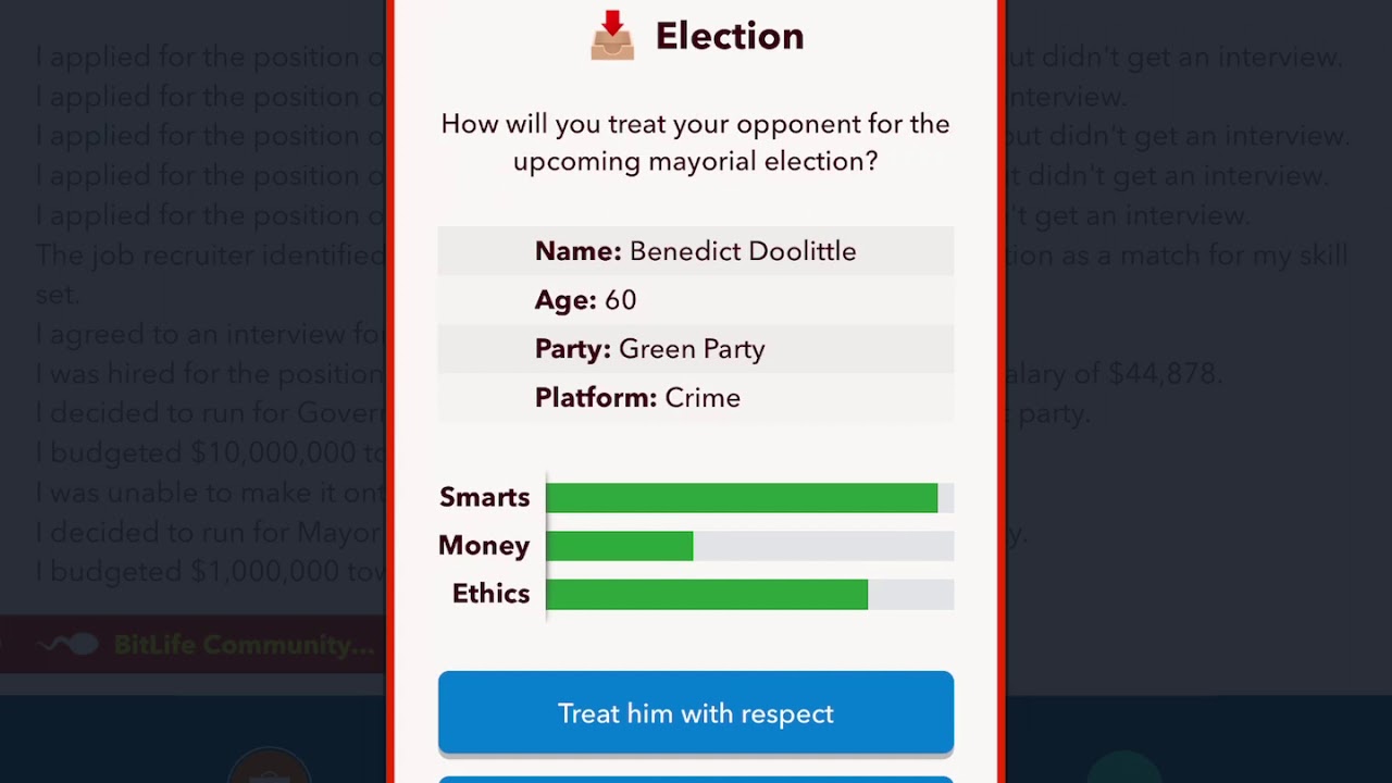 Becoming the president in BitLife - YouTube