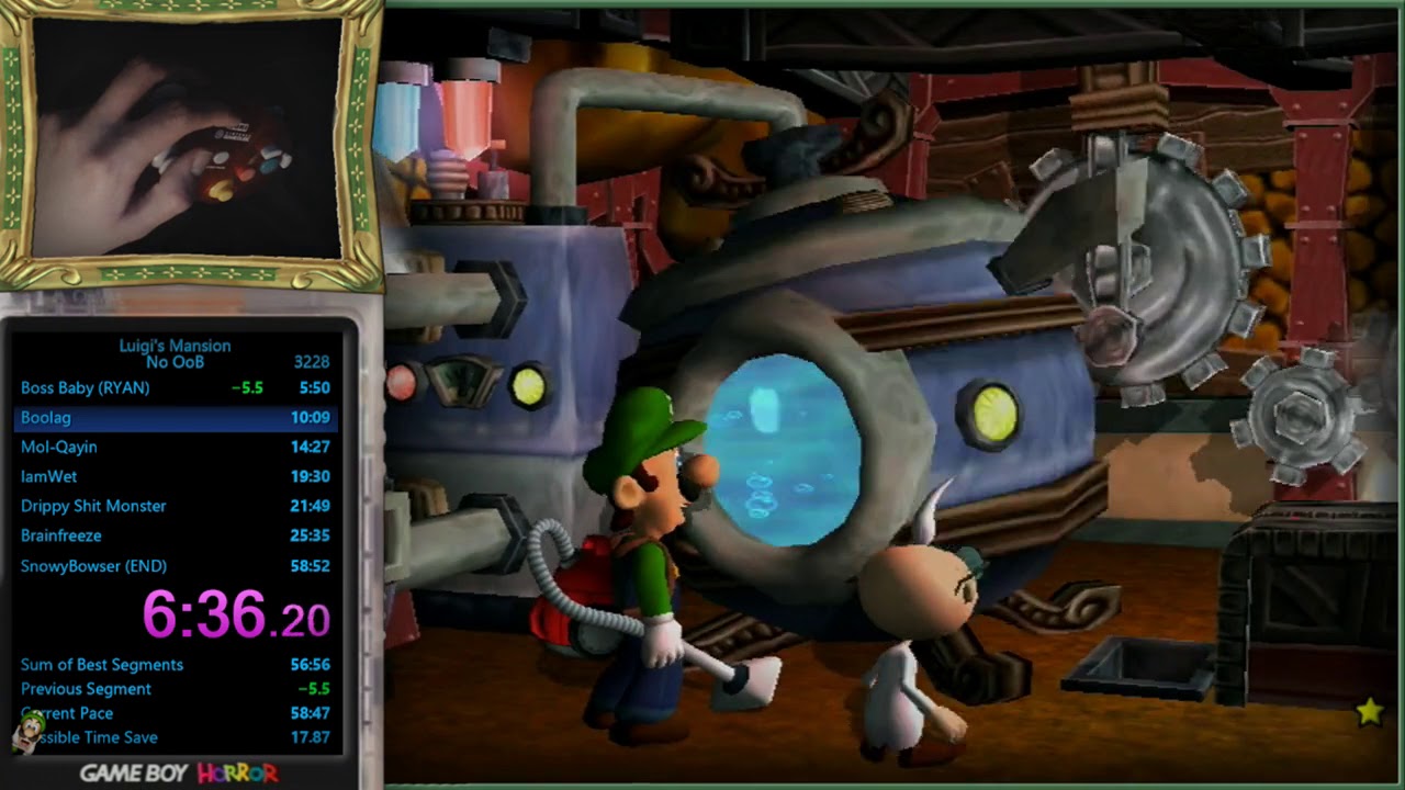 Luigi's Mansion No Oob Speedrun 