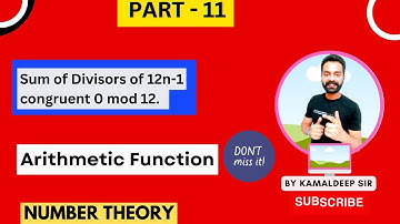 Examples of arithmetic function I Number Theory I Bsc maths I Arithmetic function I Kamaldeep Nijjar