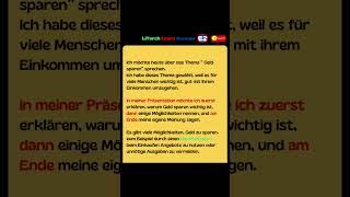 Warum es sich lohnt, regelmäßig Geld zu sparen #learngerman #b2