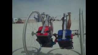 Mutant Big Wheel Bicycle Burning Man Flip Out