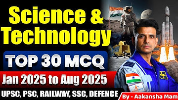 Science Current Affairs 2025 | Science & Technology 2025 | Top MCQ | For All Exam #mcq #science