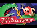 Thor vs. Jörmungandr The World Serpent - Norse Mythology - Extra Mythology
