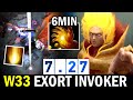 W33 INVOKER LORD is back! 6min MIDAS + Fountain Sunstrike