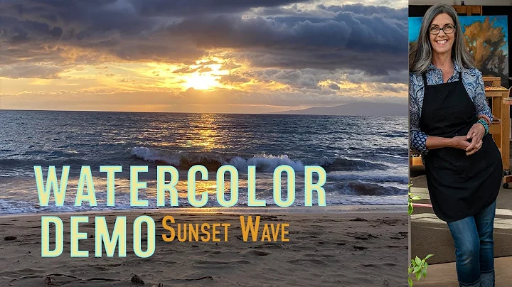 Free Watercolor Demonstration - Sunset Wave