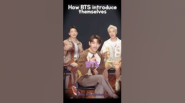 How BTS introduce themselves #bts #jin #rm #v #jungkook #jhope #jimin #suga #btsshorts #btsedits