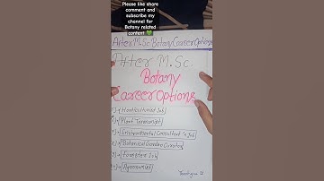 After M.sc botany career options #botanywithtabbu #job#botanylectures #botanyworld #vacancy#botania
