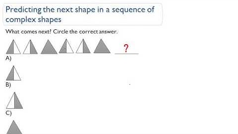 Predicting the next shape in a sequence of complex shapes
