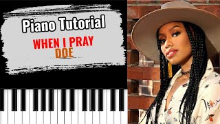 🎹 How to play 'WHEN I PRAY' by DOE (easy piano tutorial lesson free)