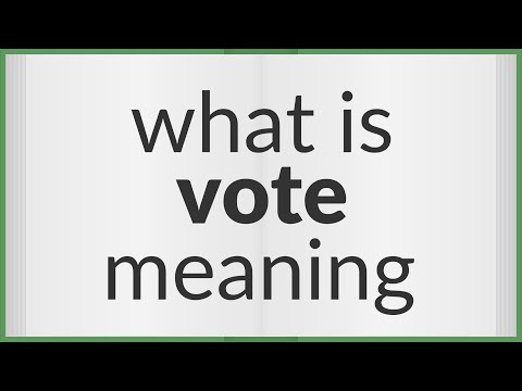 Vote | meaning of Vote