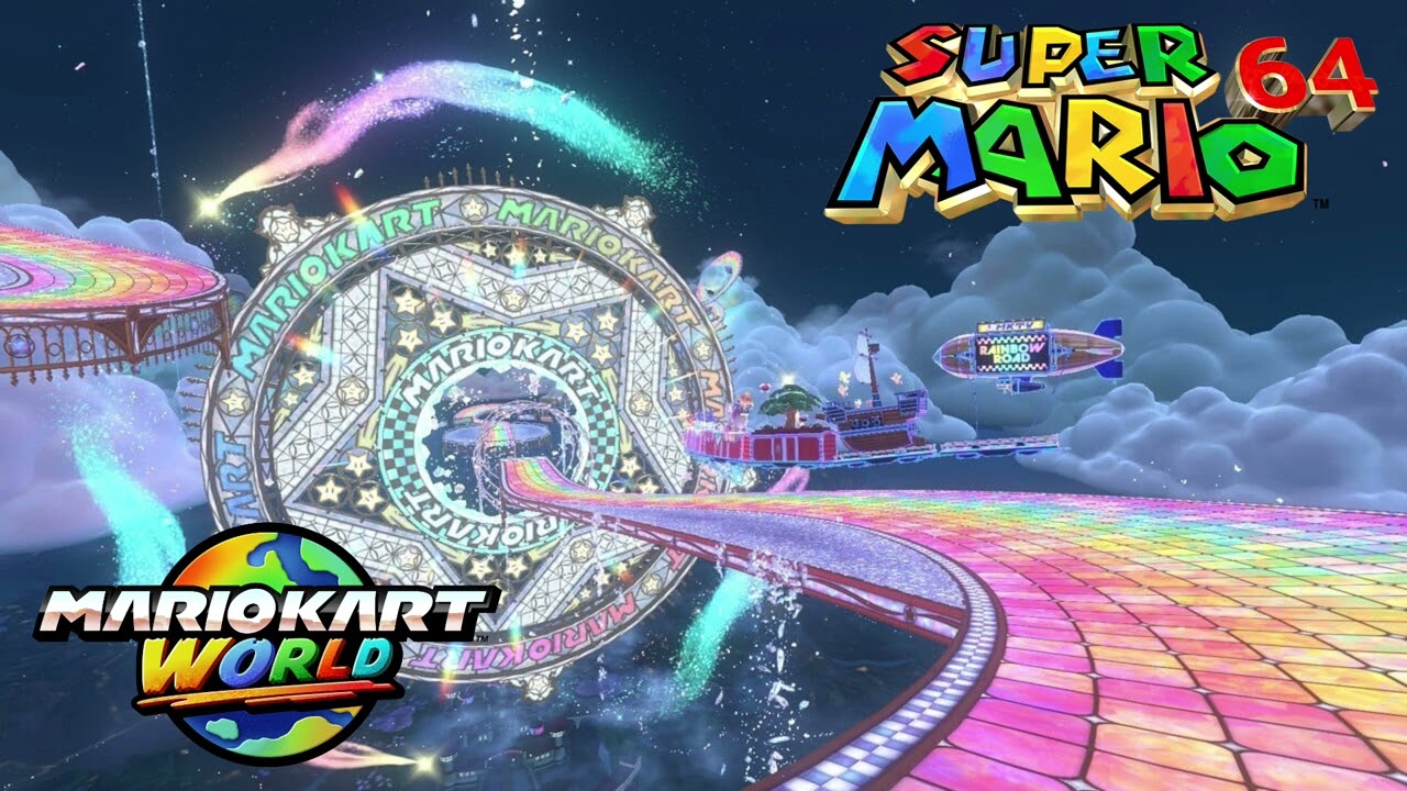 Mario Kart World - Rainbow Road (Super Mario 64 soundfont, my version)