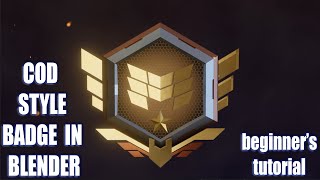 COD style badge in BLENDER - Absolute Beginner's Tutorial