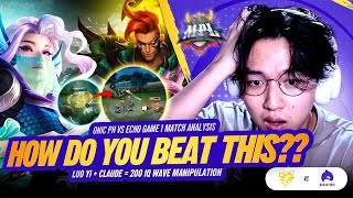 HOW DO YOU BEAT THIS??!! LUO YI + CLAUDE = 200 IQ WAVE MANIPULATION! ONIC PH vs ECHO Game 1 Analysis