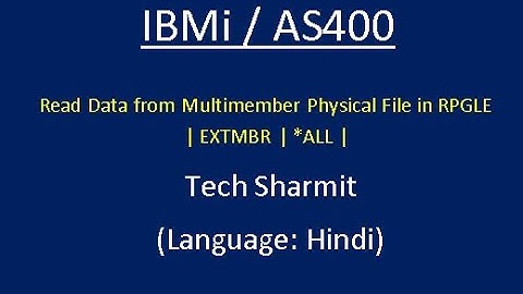IBMi (AS400) - Read Data from Multimember Physical File in #RPGLE #IBMi #AS400