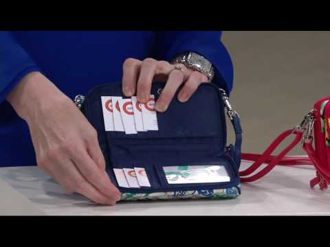 Vera Bradley Signature Print All In One RFID Crossbody On QVC