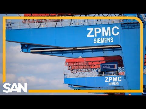 Spying probe finds comms equipment on Chinese cranes at US ports - YouTube