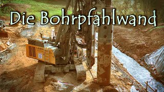 Baustelle HRB Erbach-Schönnen: Bohrpfahlwand